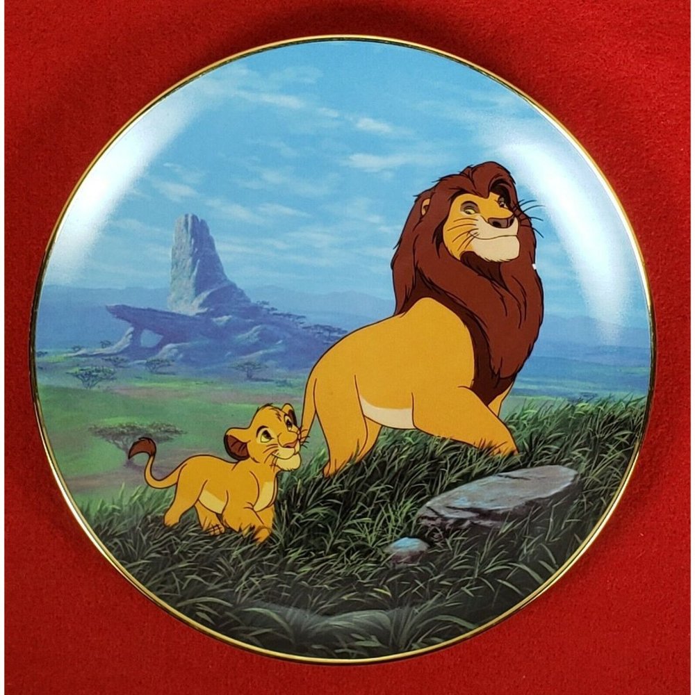 The Lion King Collectors Plate "Like Father, Like Son" by Bradford MIB+COA
